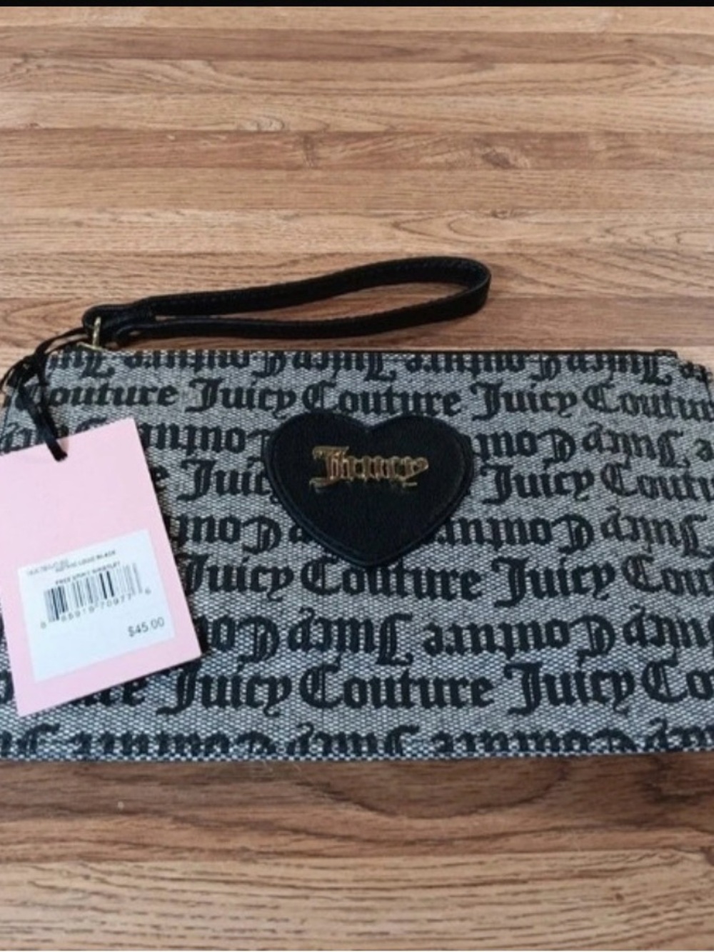 NWT Juicy Couture Gothic Logo Free Spirit Wristlet